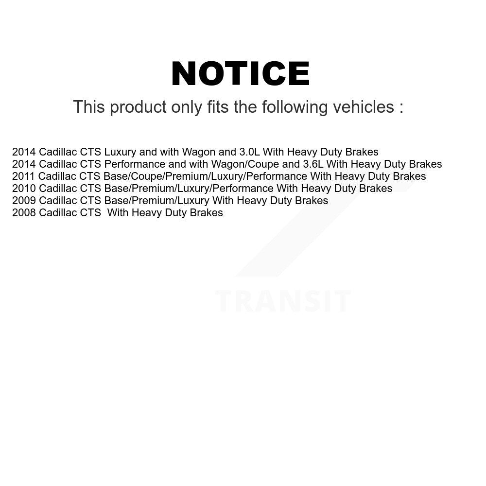 Front Rear Semi-Metallic Brake Pads Kit For Cadillac CTS With Heavy Duty Brakes KPF-100125