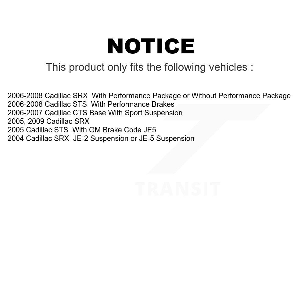 Front Rear Semi-Metallic Brake Pads Kit For Cadillac SRX CTS STS KPF-100015