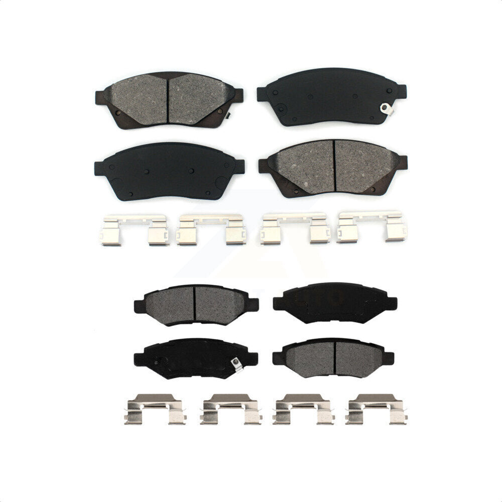 Front Rear Semi-Metallic Brake Pads Kit For Cadillac SRX Saab 9-4X KSM-100166