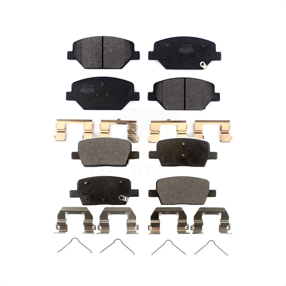 Front Rear Semi-Metallic Brake Pads Kit For Chevrolet Camaro Without Brembo Calipers KPF-100491