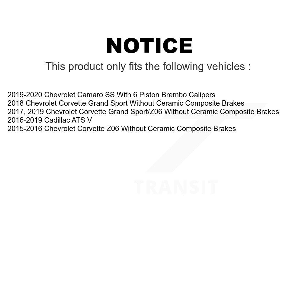 Front Rear Semi-Metallic Brake Pads Kit For Chevrolet Corvette Cadillac ATS Camaro KPF-100519