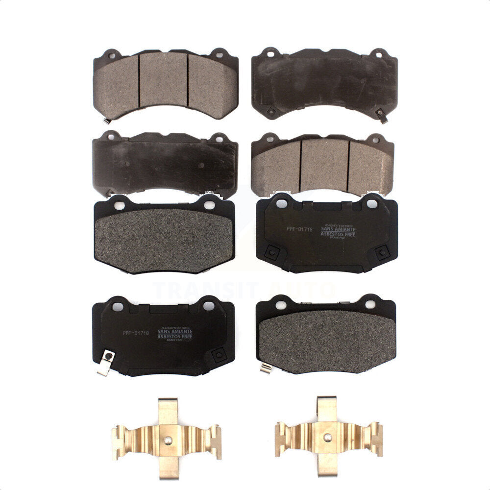 Front Rear Semi-Metallic Brake Pads Kit For Chevrolet Corvette Cadillac ATS Camaro KPF-100519