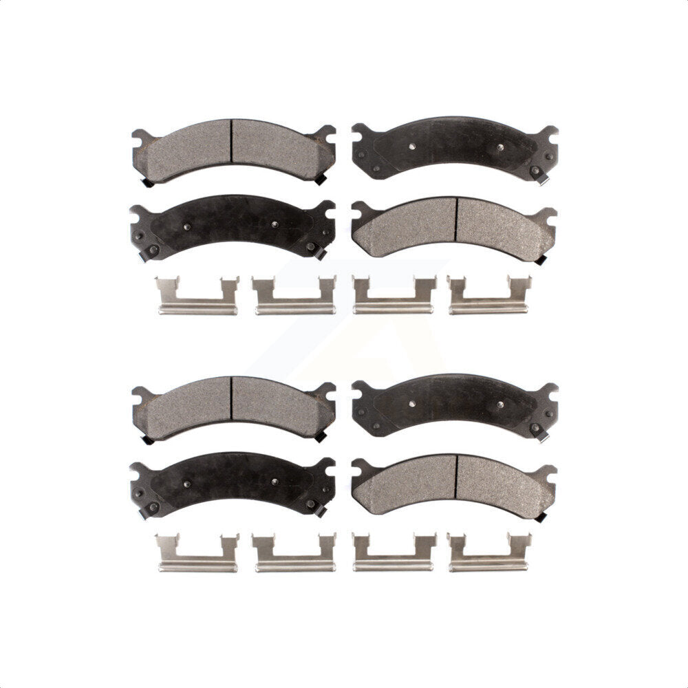 Front Rear Semi-Metallic Brake Pads Kit For Chevrolet Silverado 3500 HD GMC Sierra Classic KPF-100575