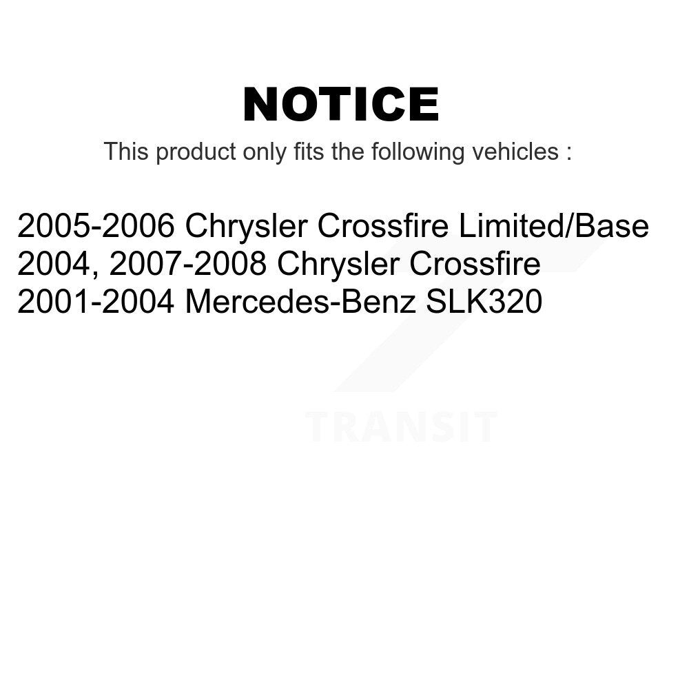 Front Rear Semi-Metallic Brake Pads Kit For Chrysler Crossfire Mercedes-Benz SLK320 KSM-100370