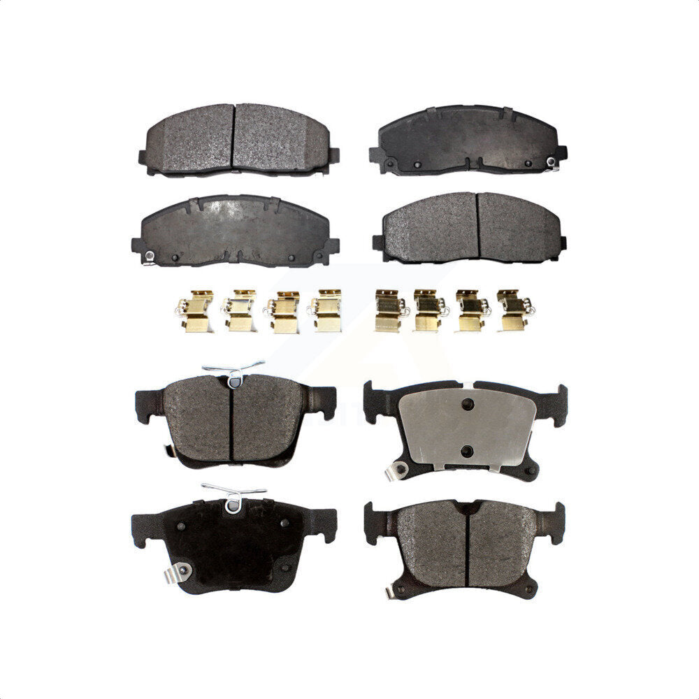 Front Rear Semi-Metallic Brake Pads Kit For Chrysler Pacifica Voyager Grand Caravan KPF-100233