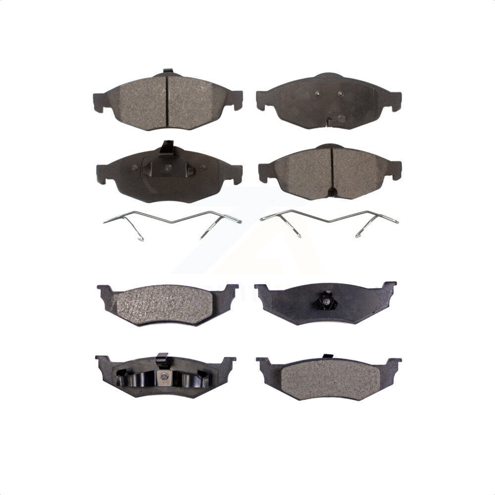 Front Rear Semi-Metallic Brake Pads Kit For Chrysler Sebring Dodge Stratus KPF-100402