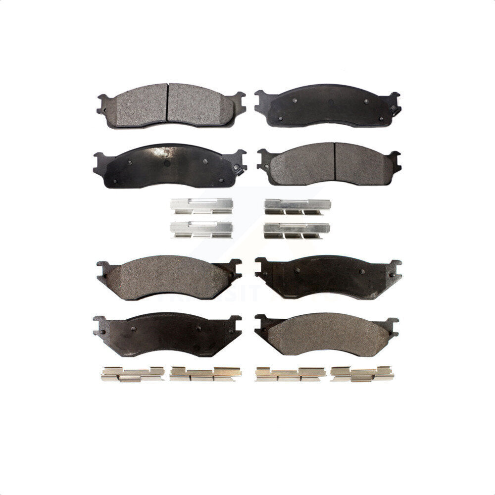 Front Rear Semi-Metallic Brake Pads Kit For Dodge Ram 2500 1500 3500 KPF-100453