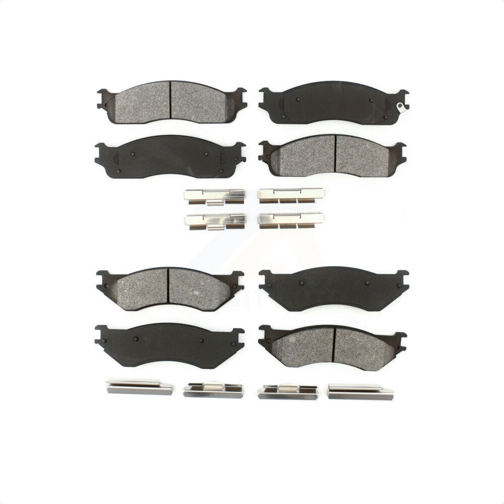 Front Rear Semi-Metallic Brake Pads Kit For Dodge Ram 2500 1500 3500 KSM-100442