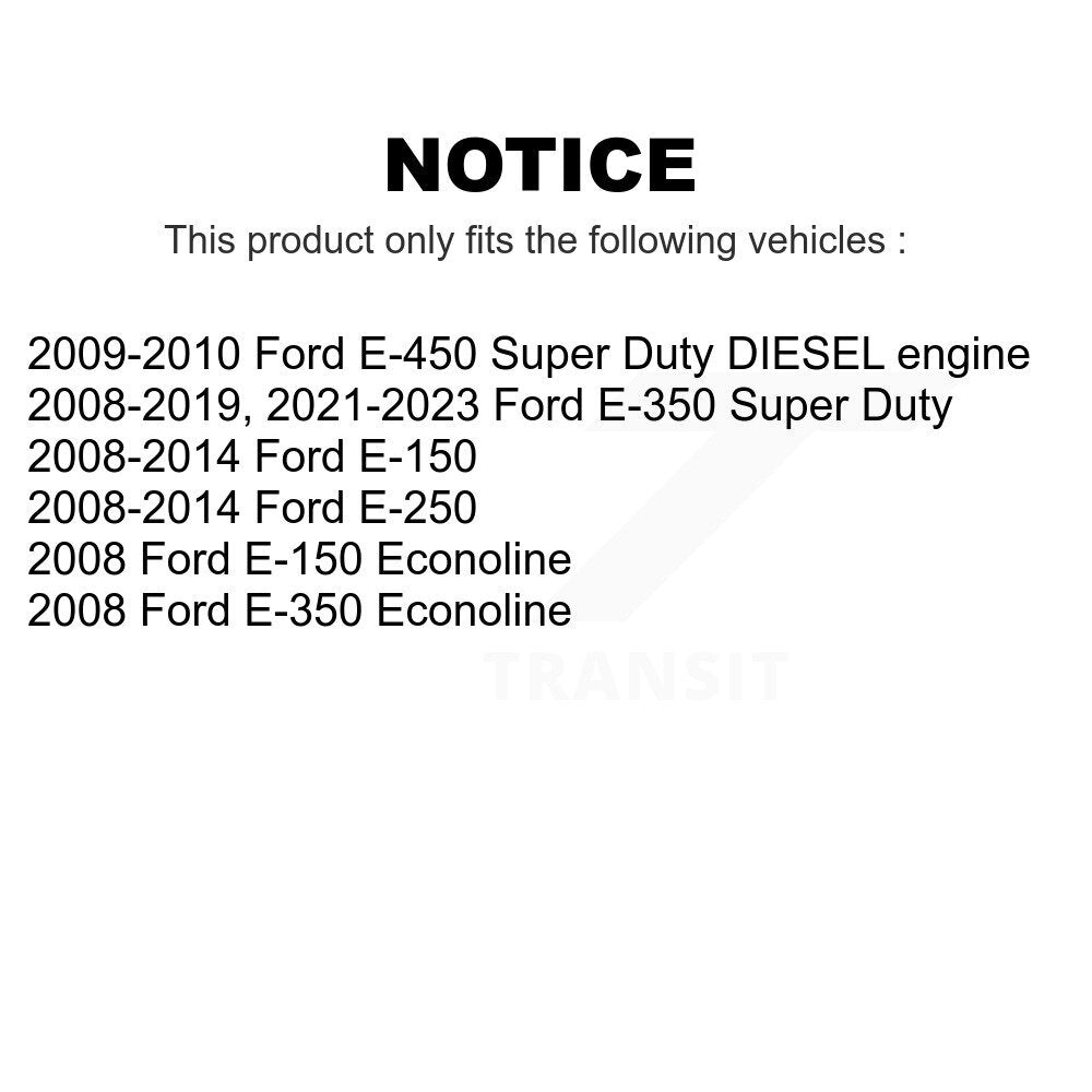 Front Rear Semi-Metallic Brake Pads Kit For Ford E-350 Super Duty E-250 E-150 E-450 Econoline KSM-100120