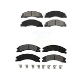 Front Rear Semi-Metallic Brake Pads Kit For Ford E-450 Super Duty KSM-100498