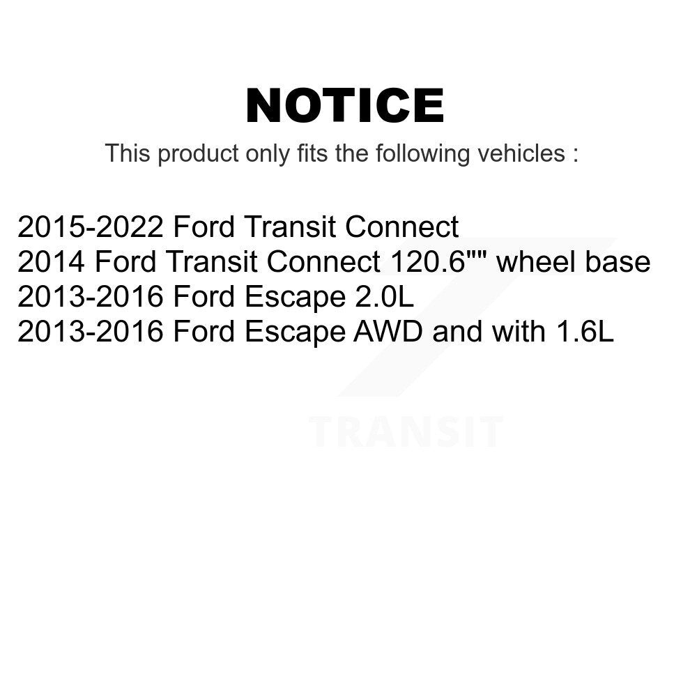 Front Rear Semi-Metallic Brake Pads Kit For Ford Escape Transit Connect KSM-100205