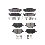 Front Rear Semi-Metallic Brake Pads Kit For Ford Explorer Taurus Flex Lincoln MKT MKS KPF-100205