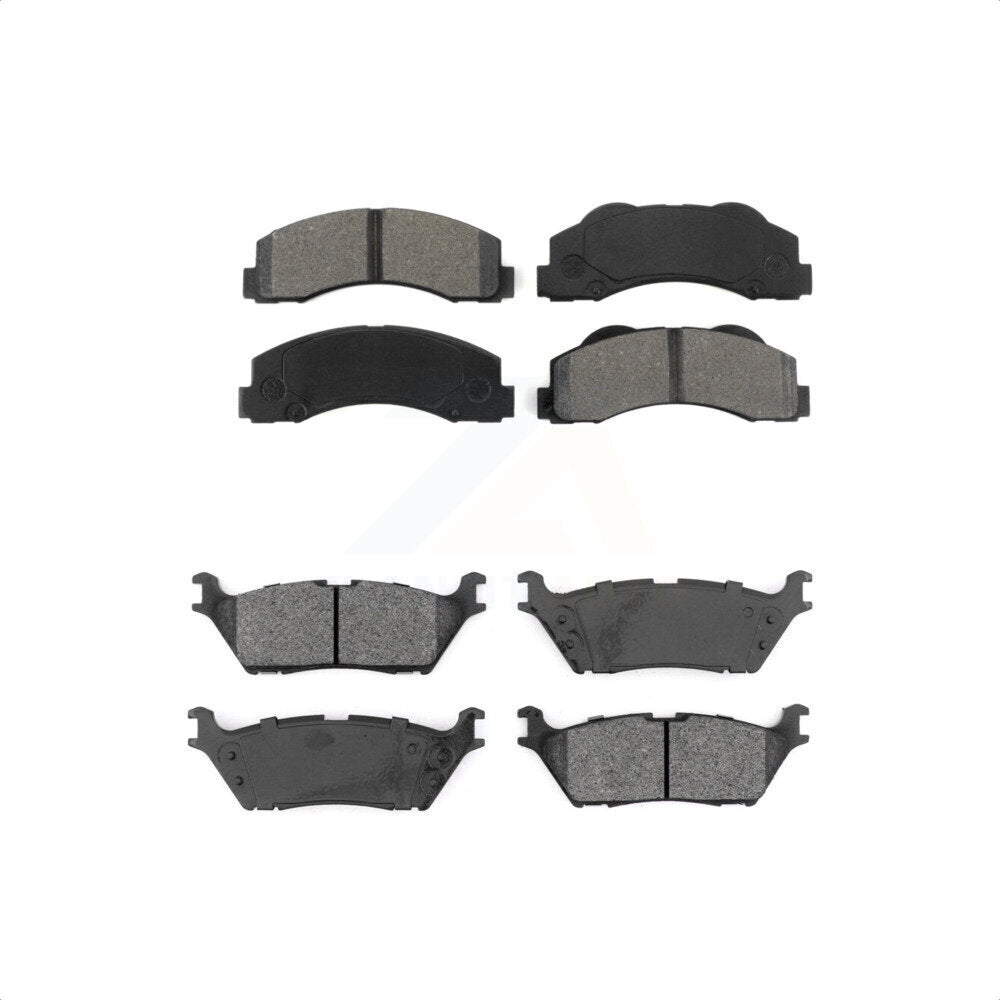 Front Rear Semi-Metallic Brake Pads Kit For Ford F-150 Expedition Lincoln Navigator KSM-100454
