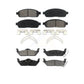 Front Rear Semi-Metallic Brake Pads Kit For Ford F-150 Lincoln Mark LT KSM-100047