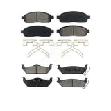 Front Rear Semi-Metallic Brake Pads Kit For Ford F-150 Lincoln Mark LT KSM-100047