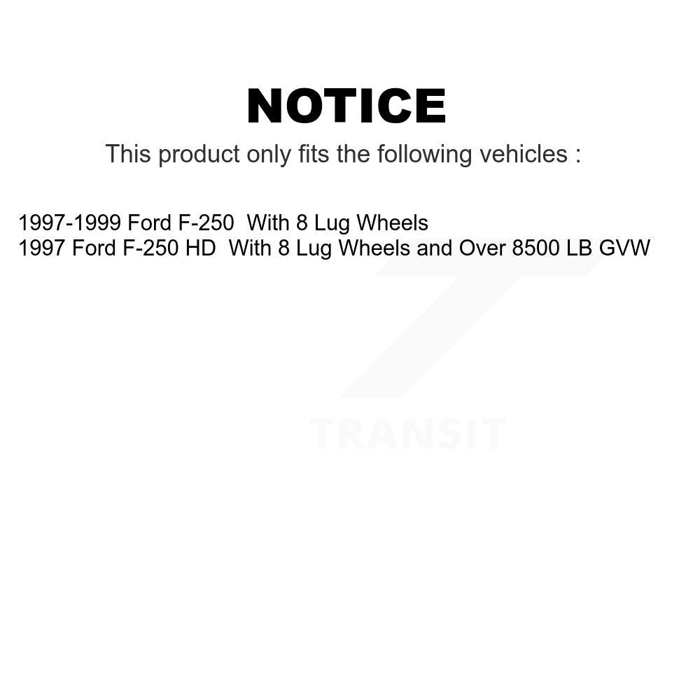 Front Rear Semi-Metallic Brake Pads Kit For Ford F-250 HD KPF-100323