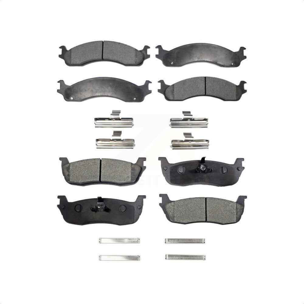 Front Rear Semi-Metallic Brake Pads Kit For Ford F-250 HD KPF-100323