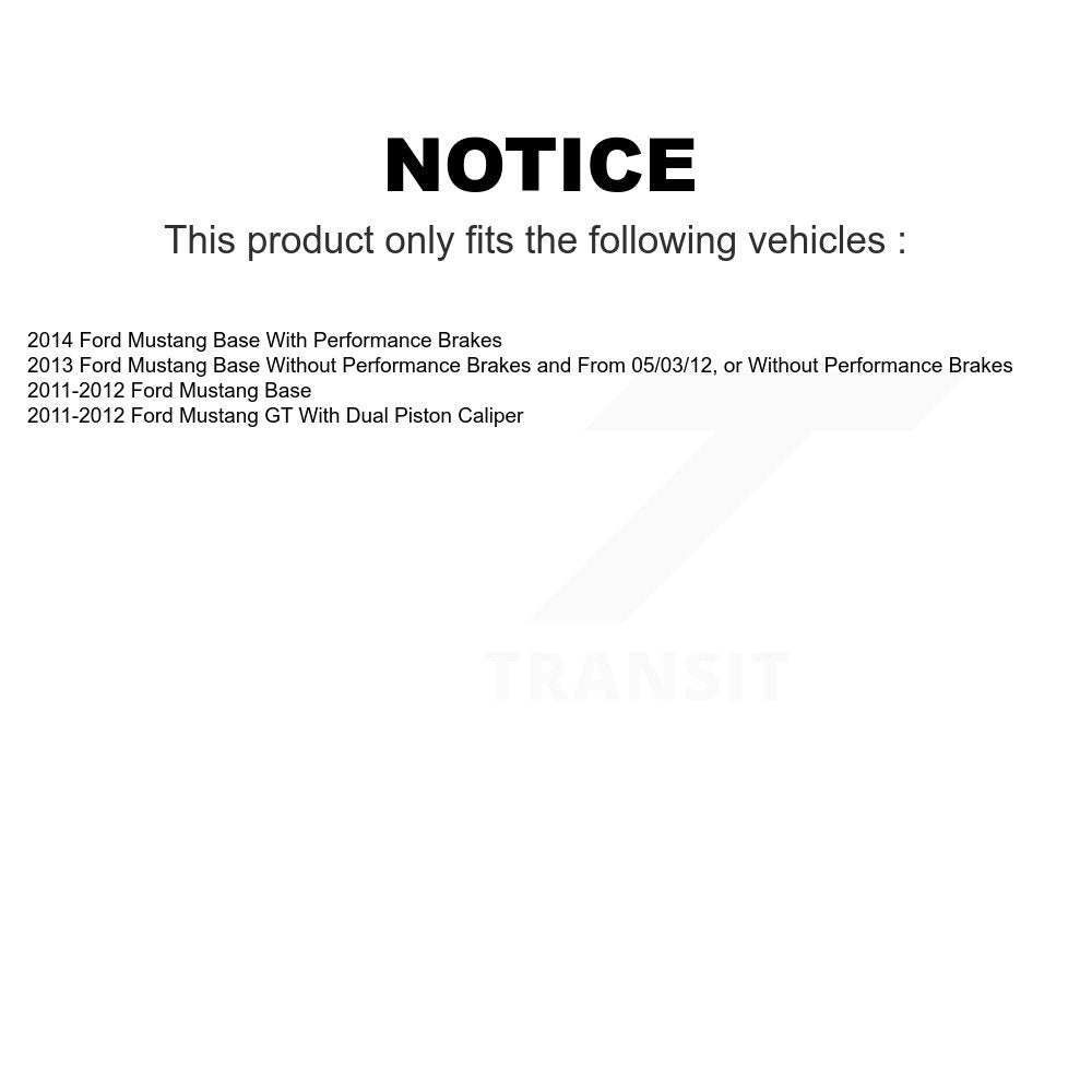Front Rear Semi-Metallic Brake Pads Kit For Ford Mustang KPF-100195