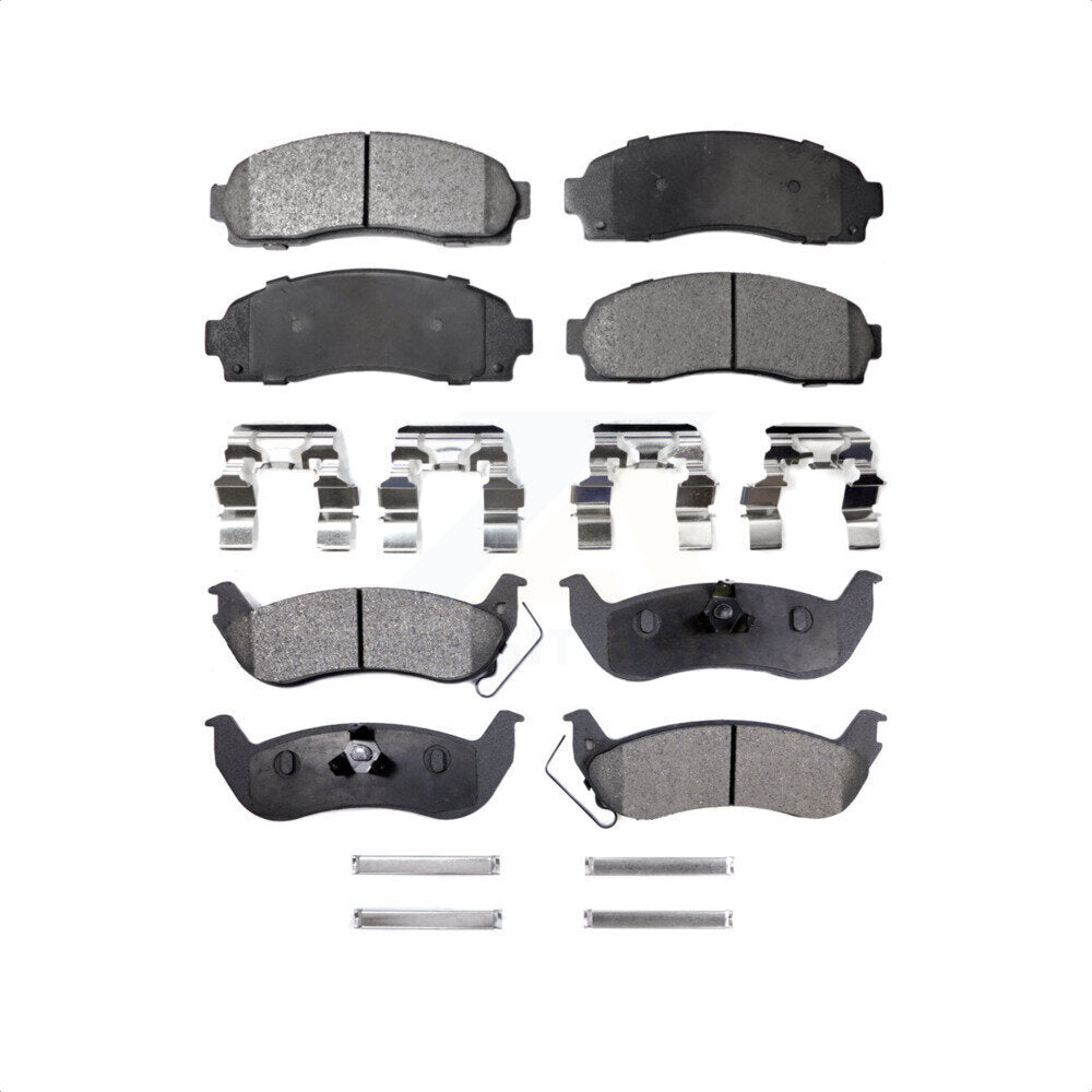 Front Rear Semi-Metallic Brake Pads Kit For Ford Ranger Mazda B2300 B4000 KPF-100377