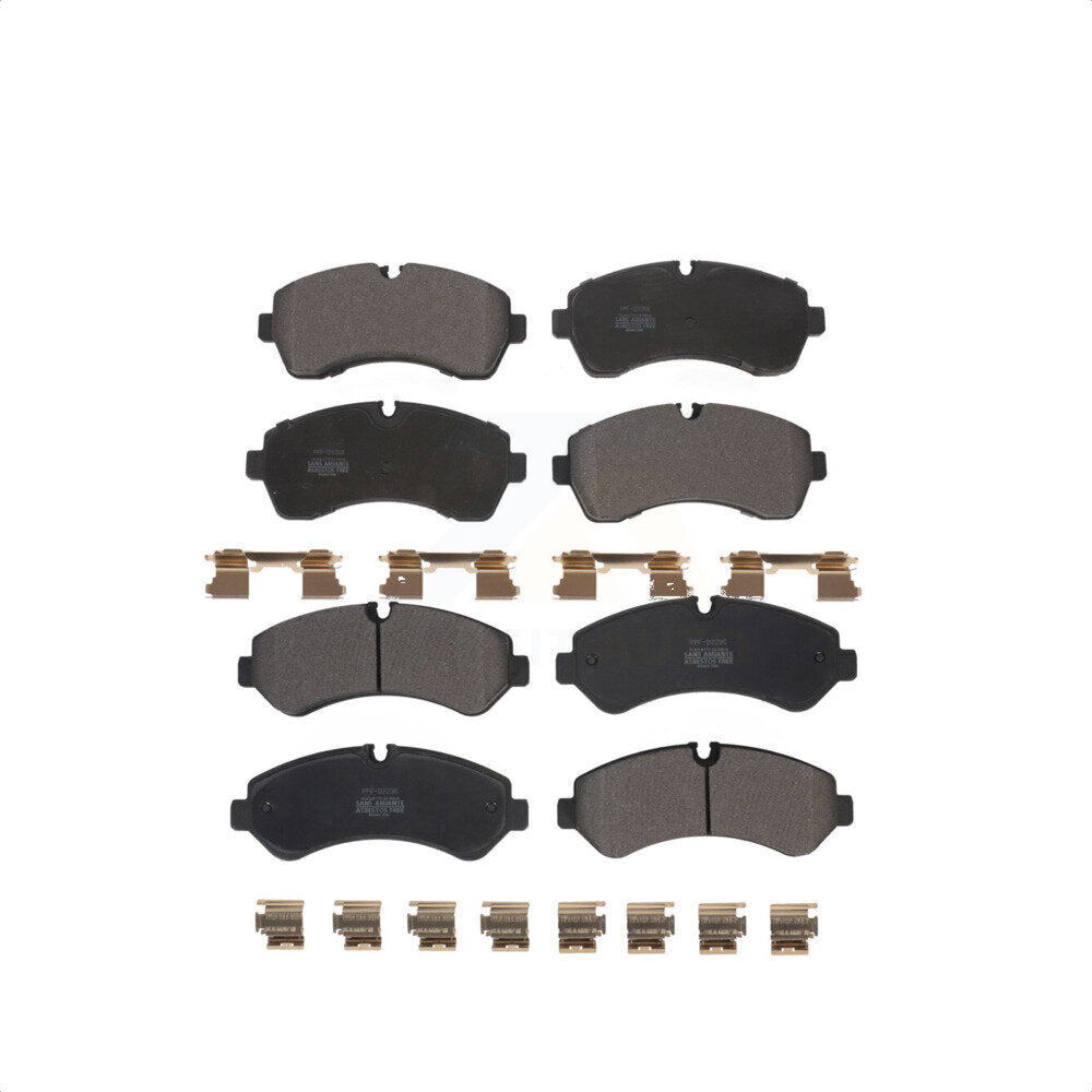 Front Rear Semi-Metallic Brake Pads Kit For Freightliner Sprinter 3500 Mercedes-Benz 4500 3500XD KPF-100611