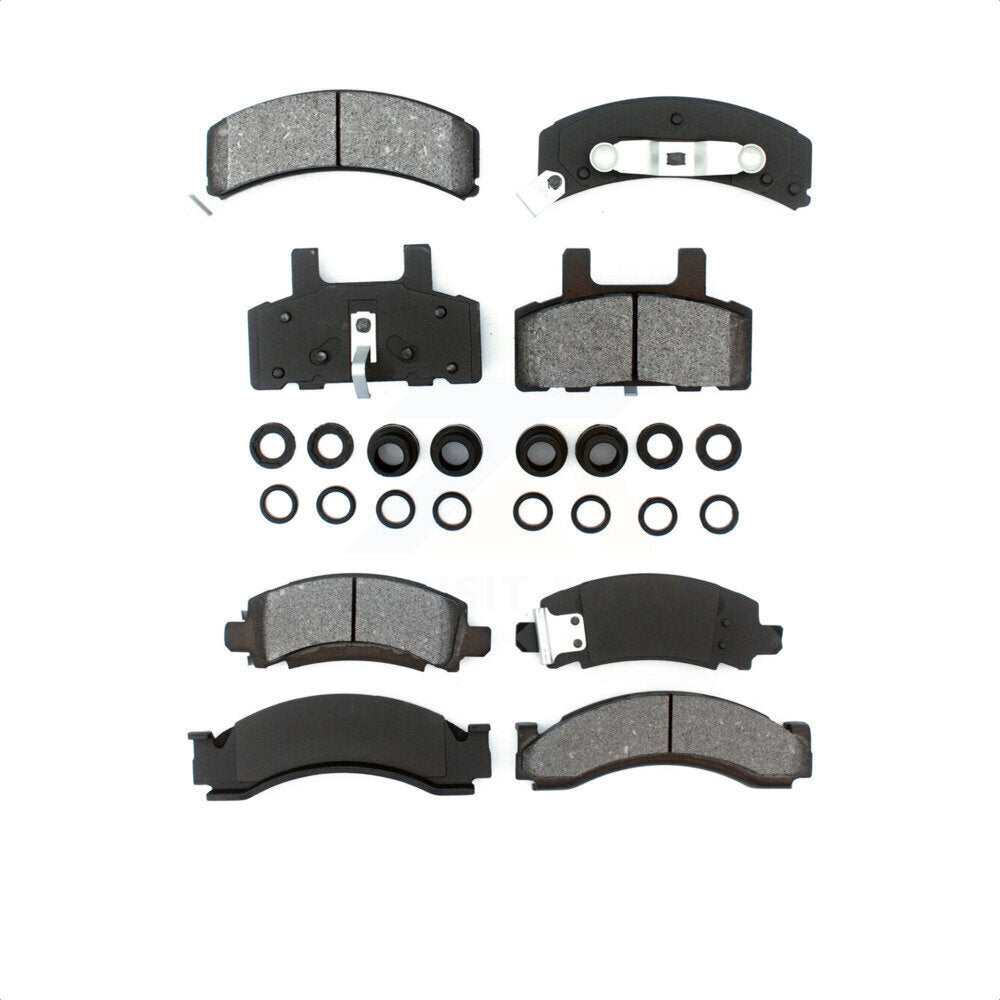 Front Rear Semi-Metallic Brake Pads Kit For GMC C2500 Chevrolet R2500 With 7200 Lb GVW KSM-100234