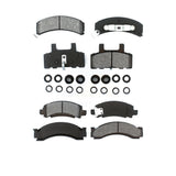 Front Rear Semi-Metallic Brake Pads Kit For GMC C2500 Chevrolet R2500 With 7200 Lb GVW KSM-100234