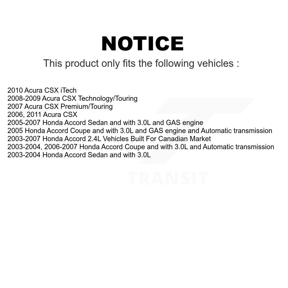 Front Rear Semi-Metallic Brake Pads Kit For Honda Accord Acura CSX KPF-100449
