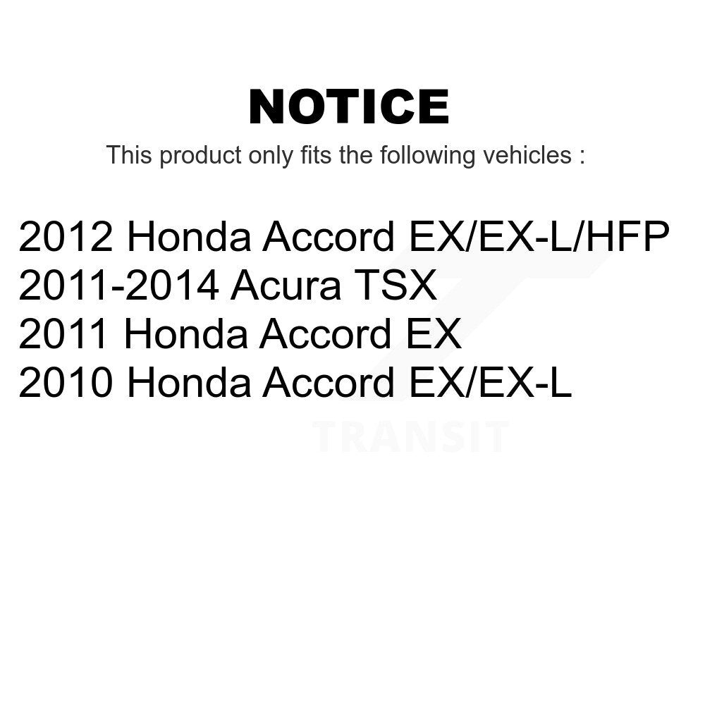 Front Rear Semi-Metallic Brake Pads Kit For Honda Accord Acura TSX KSM-100176