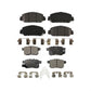 Front Rear Semi-Metallic Brake Pads Kit For Honda Accord KPF-100252
