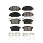 Front Rear Semi-Metallic Brake Pads Kit For Honda Accord KSM-100210