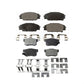 Front Rear Semi-Metallic Brake Pads Kit For Honda Civic Acura RSX S2000 CSX KPF-100374