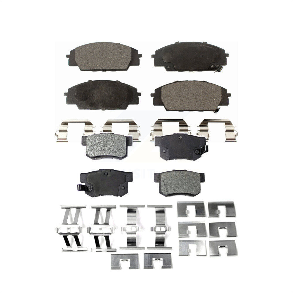 Front Rear Semi-Metallic Brake Pads Kit For Honda Civic Acura RSX S2000 CSX KPF-100374