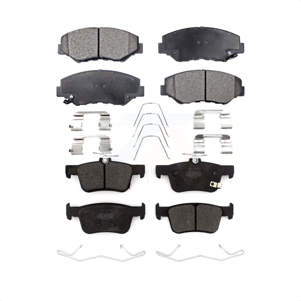 Front Rear Semi-Metallic Brake Pads Kit For Honda Civic KPF-100545