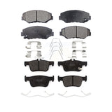 Front Rear Semi-Metallic Brake Pads Kit For Honda Civic KPF-100545