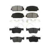 Front Rear Semi-Metallic Brake Pads Kit For Honda Civic KSM-100462