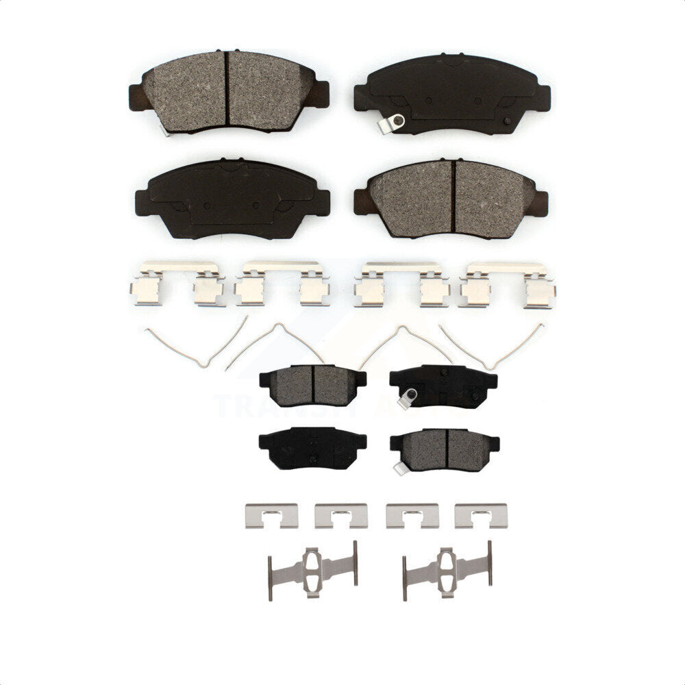 Front Rear Semi-Metallic Brake Pads Kit For Honda Fit Civic del Sol KSM-100436