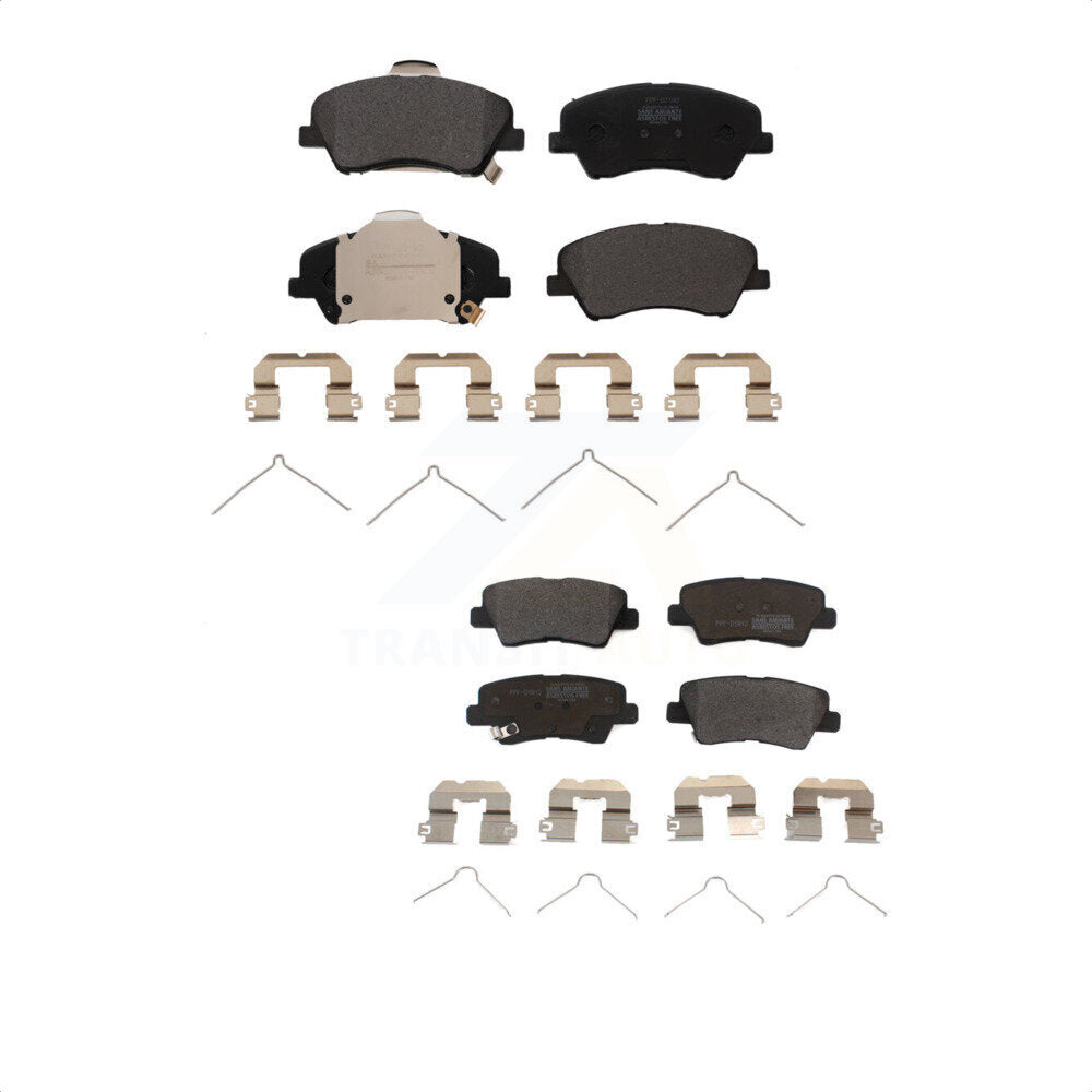 Front Rear Semi-Metallic Brake Pads Kit For Hyundai Accent Kia Rio KPF-100599