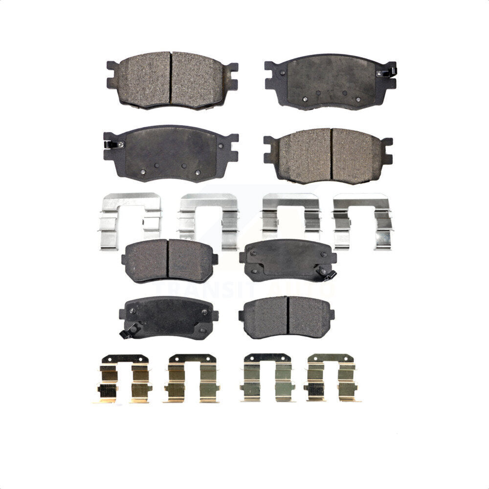 Front Rear Semi-Metallic Brake Pads Kit For Hyundai Accent Kia Rio Rio5 KPF-100062