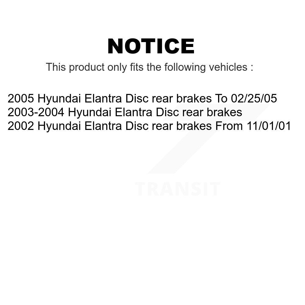 Front Rear Semi-Metallic Brake Pads Kit For Hyundai Elantra Disc rear brakes KSM-100431