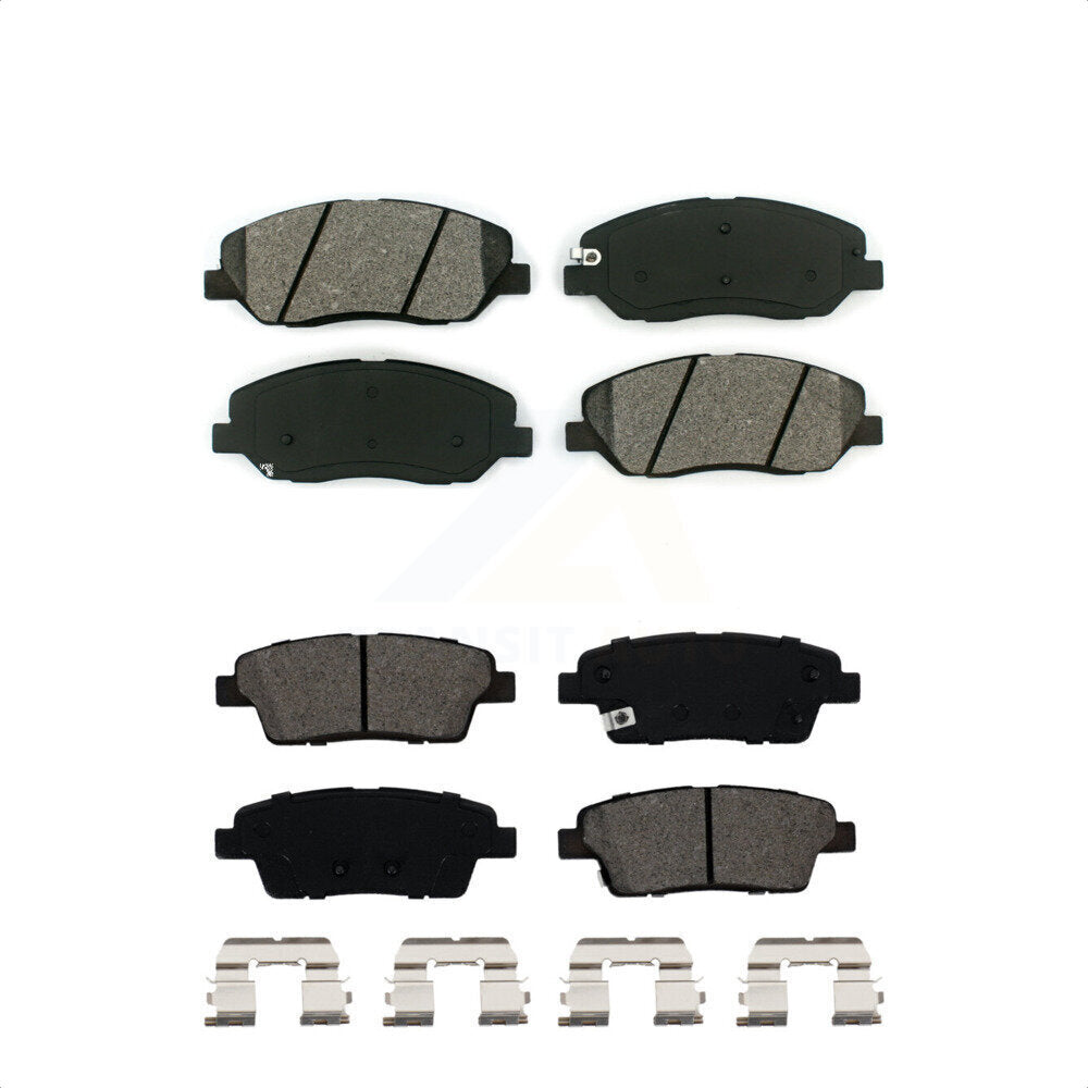 Front Rear Semi-Metallic Brake Pads Kit For Hyundai Genesis 3.8L KSM-100082