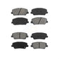 Front Rear Semi-Metallic Brake Pads Kit For Hyundai Genesis Coupe KSM-100157