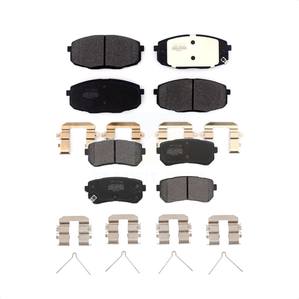 Front Rear Semi-Metallic Brake Pads Kit For Hyundai Kona Kia Seltos KPF-100607