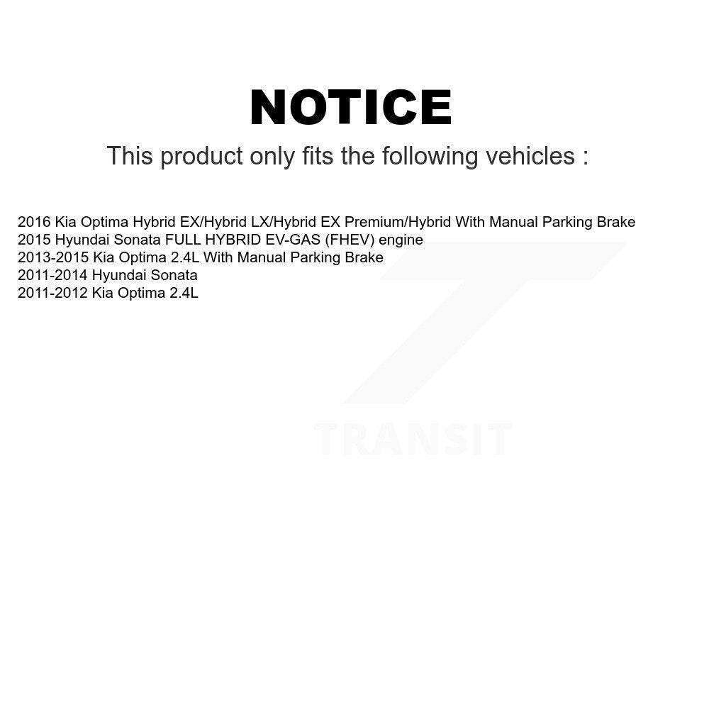 Front Rear Semi-Metallic Brake Pads Kit For Hyundai Sonata Kia Optima KSM-100169