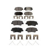 Front Rear Semi-Metallic Brake Pads Kit For Hyundai Veloster KPF-100533