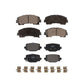 Front Rear Semi-Metallic Brake Pads Kit For INFINITI QX50 QX55 KPF-100657