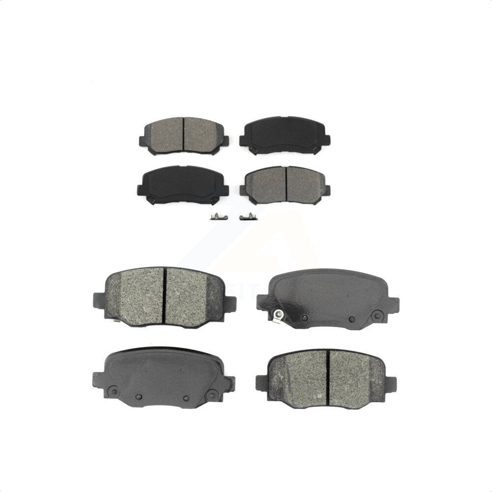 Front Rear Semi-Metallic Brake Pads Kit For Jeep Cherokee Chrysler 200 KSM-100458