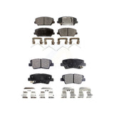 Front Rear Semi-Metallic Brake Pads Kit For Kia Forte Forte5 SX KPF-100279