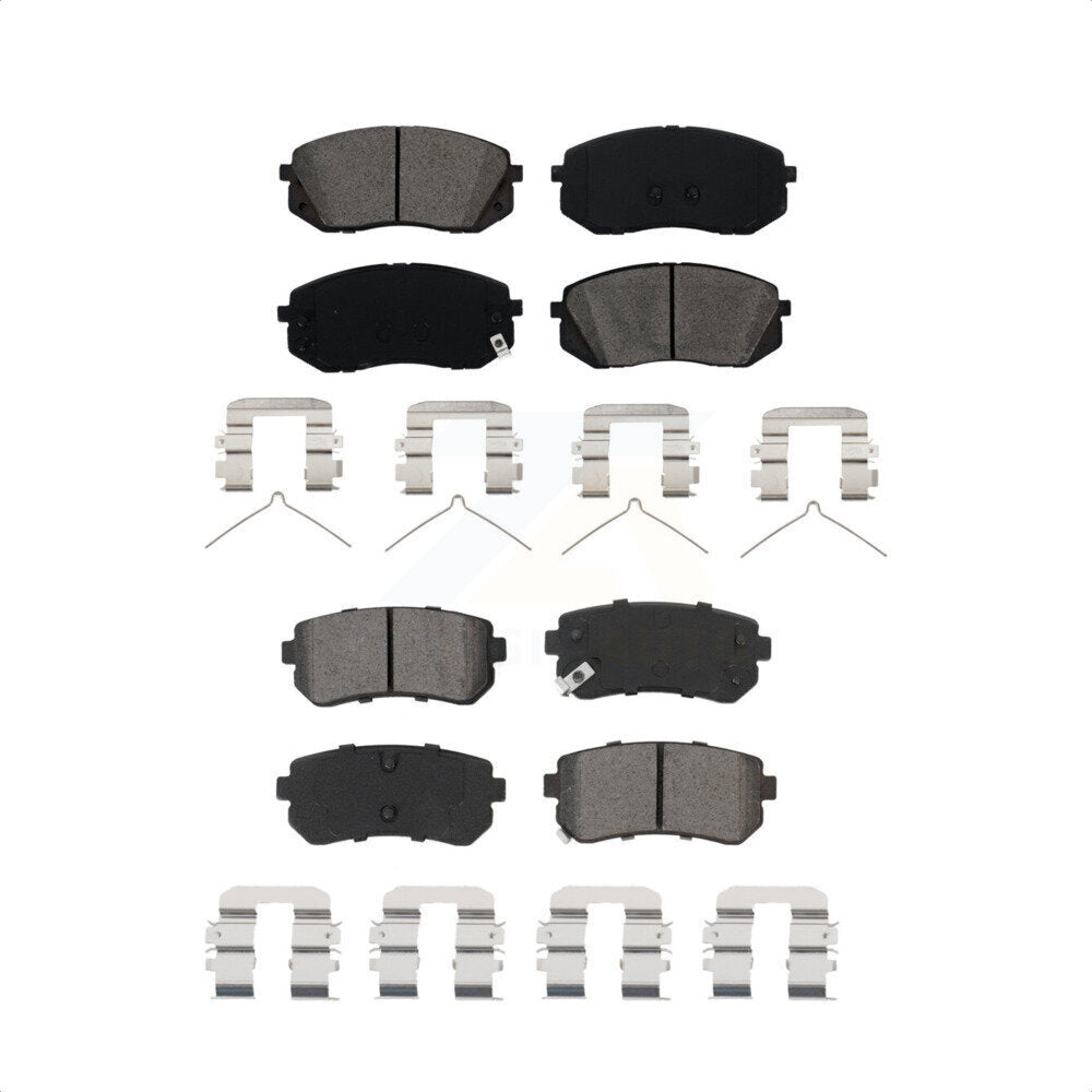 Front Rear Semi-Metallic Brake Pads Kit For Kia Optima Hyundai Sonata KSM-100521