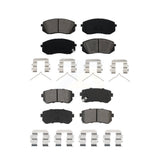 Front Rear Semi-Metallic Brake Pads Kit For Kia Optima Hyundai Sonata KSM-100521