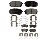Front Rear Semi-Metallic Brake Pads Kit For Kia Optima With Manual Parking KPF-100488